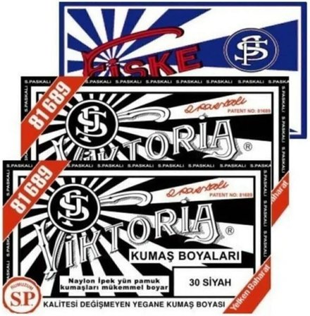 2AD. Kumaş Boyası Kot Boyası SİYAH + 1AD Fiske