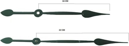 EXİZTİCARET Saat Mekanizması, 1 ADET 22 mm Uzun Set Sessiz Duvar Saati Mekanizması Askılı B.Siyah Set exizNM569