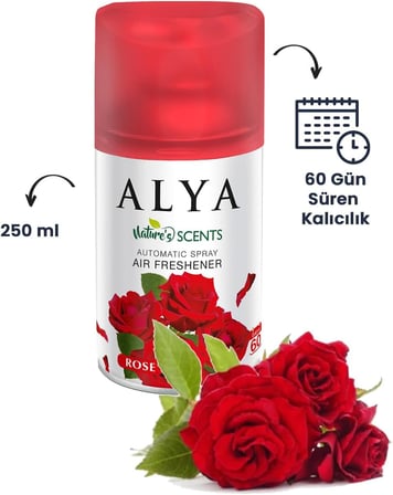 Nature'S Scents Rose- Gül Oda Kokusu Yedek Makine Spreyi 250 Ml X3 Adet
