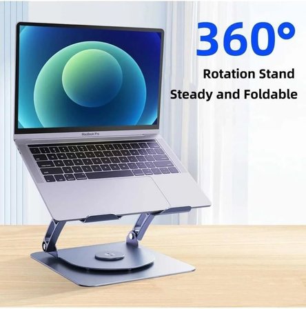 Alüminyum 360 Derece Ayarlanabilir Metal Laptop Standı Rgb Çift Fanlı Sogutucu Premium Serisi Notebook Tutucu