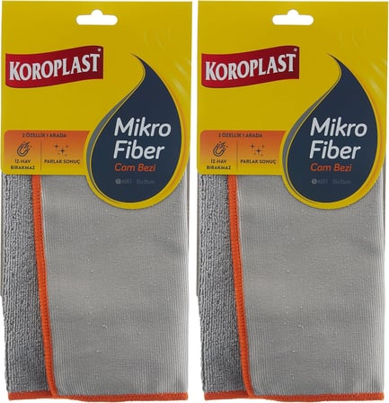 Mikrofiber Cam Bezi Tekli, Çift Taraflı Mikrofiber Temizlik Bezi 35x35 cm, Laptop, Bilgisayar, Televizyon, Telefon, Cam, Pencere, Ayna, Araba, Araç Temizliği için Toz, Tüy, Çizik Bırakmaz