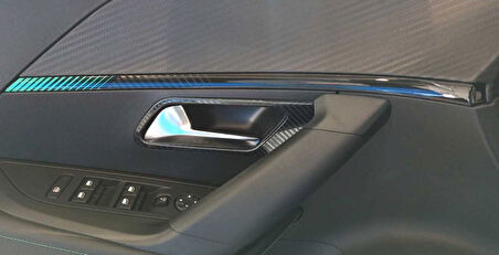 Peugeot 2008 İç Kapı Açma Kolu Kaplama - Karbon