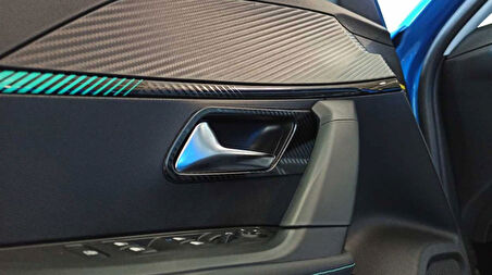 Peugeot 2008 İç Kapı Açma Kolu Kaplama - Karbon