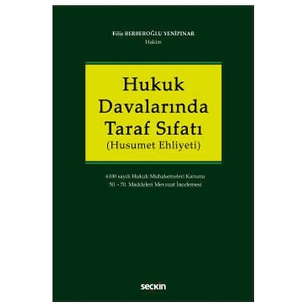 Hukuk Davalarında Taraf Sıfatı Filiz Berberoğlu Yenipınar 95 2020/10