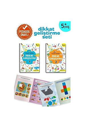 Dahiler Dikkat Geliştirme Seti (2 Kitap Takım) 5+ Yaş (Pedagog Onaylı)