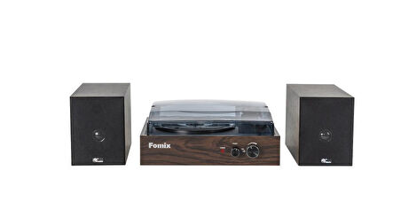 Fomix Fm200 Turntable Bluetooth Hoparlörlü Ahşap Pikap Çalar