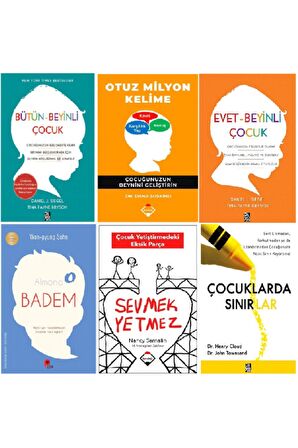 Bütün Beyinli Çocuk - Sevmek Yetmez - Otuz Milyon Kelime - Evet Beyinli Çocuk Gelişim Seti 6 Kitap