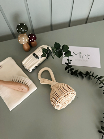 Rattan Çıngırak Bebek Oyuncağı Bambu Mintcollection