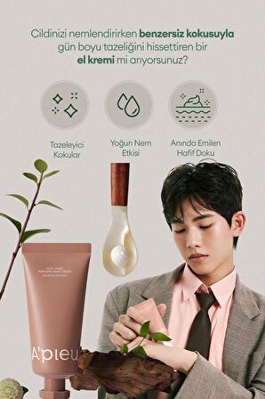 Shea Yağı İçeren Nemlendirici El Kremi A'PIEU Juicy Pang Perfume Hand Cream (Sandalwood)