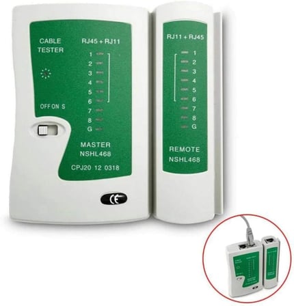 Al-4523 Rj11 Rj45 Cat5 Network Kablo Tester Test Kontrol Bağlantı Cihazı LEDli