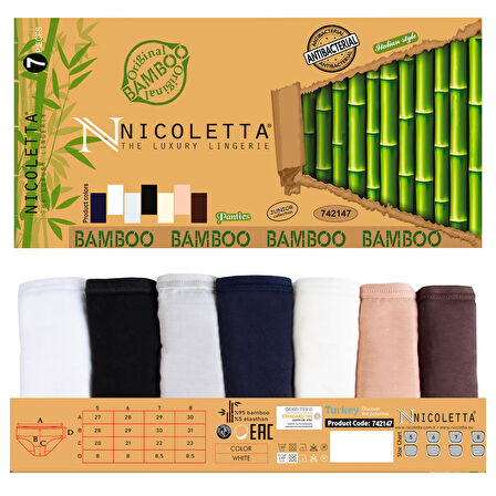Kız Çocuk Külot 7 li Paket Bambu Likralı Antibakteriyel MIXCOLOR