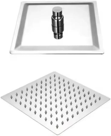 Tepe Slim Duş Başlığı, 304 Paslanmaz Çelik, Metal (25 cm Kare Slim Model)