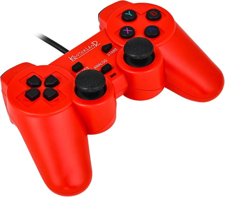 Kontorland Kablolu PC Gamepad – D-Input &amp; X-Input Destekli Çift Titreşimli USB Oyun Kolu (Kırmızı)