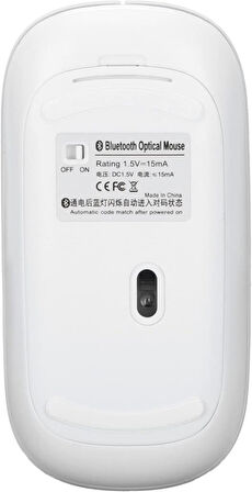 Huawei Matepad 11 (2023) 11" Uyumlu Kablosuz Bluetooth Pilli Optik Mouse - Beyaz