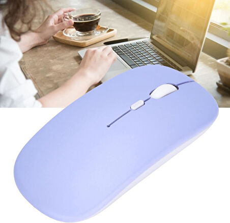 Reeder M10 Go 10.1" Uyumlu Kablosuz Bluetooth Pilli Optik Mouse - Mor