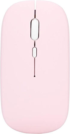 Huawei Matepad 10.4" Uyumlu Kablosuz Bluetooth Pilli Optik Mouse - Pembe