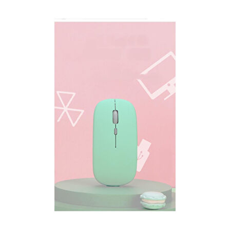 General Mobile E-Tab 10 10.1" Uyumlu Kablosuz Bluetooth Pilli Optik Mouse - Yeşil