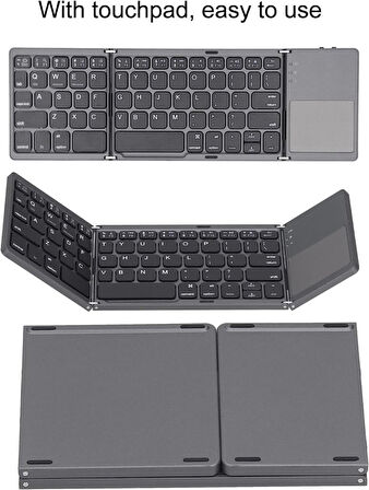 Huawei MatePad 11.5"S PaperMatte Edition Uyumlu Kablosuz Bluetooth TouchPad'li Şarj Edilebilir Katlanabilir Klavye