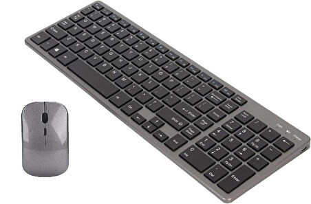 Doogee T20 Ultra 12" Uyumlu Kablosuz Bluetooth Şarj Edilebilir Sessiz Klavye Mouse Seti