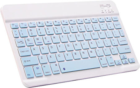 Sprange M50 10.4" Uyumlu Kablosuz Bluetooth Şarj Edilebilir Klavye - Mavi