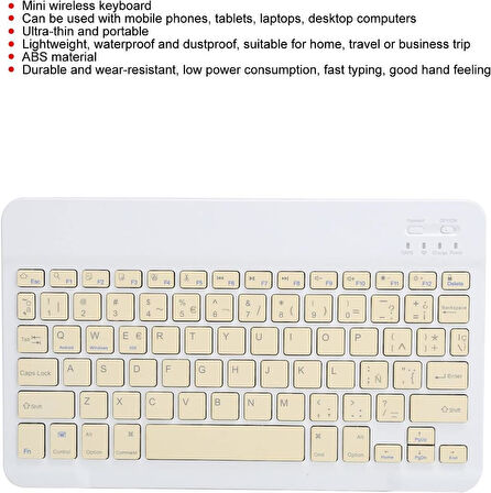 Wenn Ultra TK-E156A 15.6" Uyumlu Kablosuz Bluetooth Şarj Edilebilir Klavye - Sarı