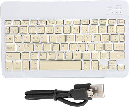 Wenn Ultra TK-E156A 15.6" Uyumlu Kablosuz Bluetooth Şarj Edilebilir Klavye - Sarı
