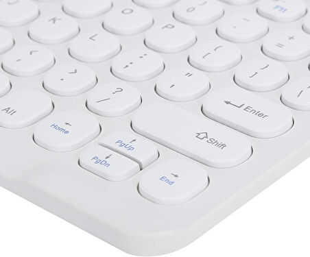 Huawei Matepad T10S 10.1" Uyumlu Kablosuz Bluetooth Pilli Türkçe Q Klavye - Beyaz