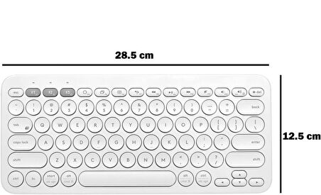 Piranha 8032 8" Uyumlu Kablosuz Bluetooth Pilli Türkçe Q Klavye - Beyaz