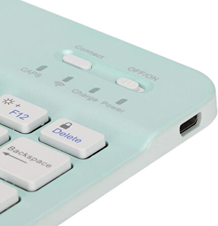 Nextbook 10.1" Uyumlu Kablosuz Bluetooth Şarj Edlebilir Türkçe Q Klavye - Yeşil