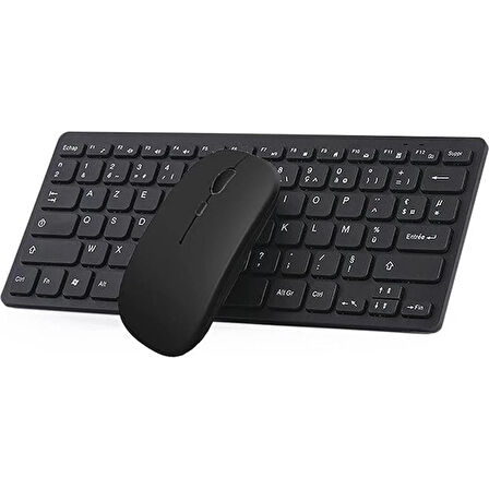 Xiaomi Redmi Pad 2 7.9" Uyumlu Kablosuz Wireless Pilli Klavye Mouse Seti - Siyah