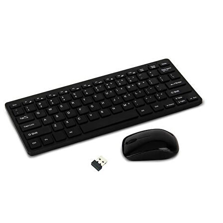 Xiaomi Redmi Pad 2 7.9" Uyumlu Kablosuz Wireless Pilli Klavye Mouse Seti - Siyah