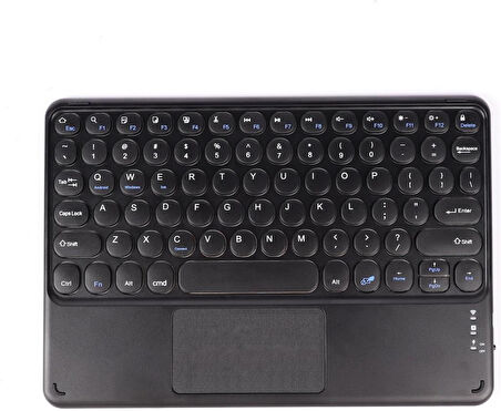 Huawei Matepad T8 8" Uyumlu Kablosuz Bluetooth Şarjlı TouchPad'li Türkçe Q Klavye - Siyah