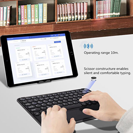 Honor Pad X9 11.5" Uyumlu Kablosuz Bluetooth Şarjlı TouchPad'li Türkçe Q Klavye - Siyah