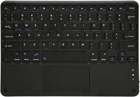Xiaomi Redmi Book S 12.4" Uyumlu Kablosuz Bluetooth Şarjlı TouchPad'li Türkçe Q Klavye - Siyah