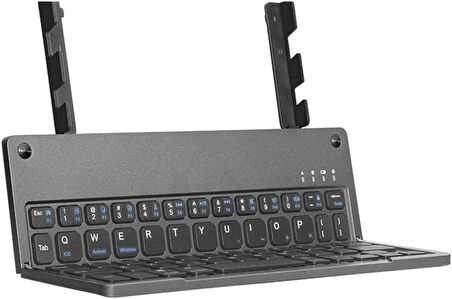 Doogee T20 Ultra 12" Uyumlu Kablosuz Bluetooth Şarjlı Kendinden Standlı Katlanır Klavye