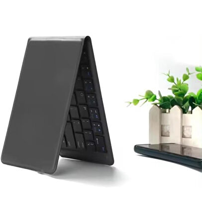 Vestel V Tab Z1 A 10.1" Uyumlu Kablosuz Bluetooth Şarjlı Katlanır Klavye