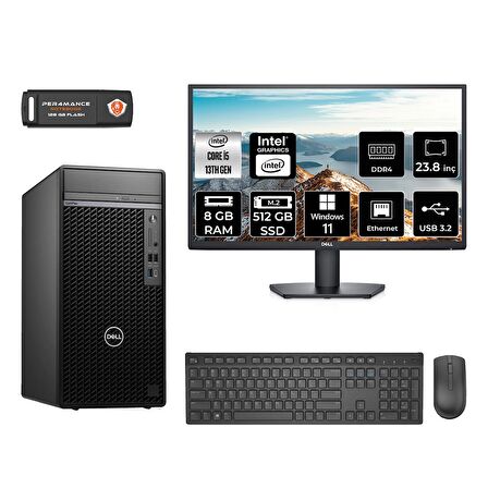 Dell OptiPlex 7010MT i5 13500 8GB 512GB SSD W11P N010O7010MTU MASAÜSTÜ PC & 23.8" MONİTÖR