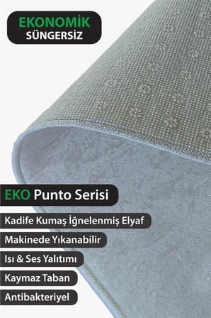Klasik Eko Punto Kaymaz Tabanlı Yıkanabilir Antibakteriyel Dijital Baskı Klasik Halı Yolluk, KS-3093B-EKOPNT-100X150