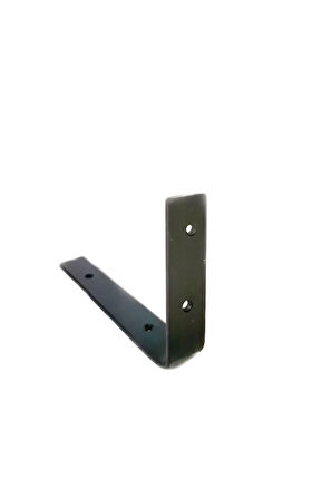 Demir Raf Ayağı 4 Adet 10x20 L Demir Raf Altı Tutacağı Siyah Montaj Aparatı