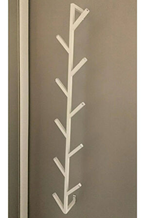 Fidan Metal Antre Çanta ,banyo Bornoz Ve Havlu Askılık (7 ASKILI - 75CM) - BEYAZ