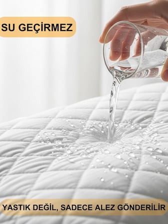 2'li Yastık Alezi Sıvı Geçirmez Kapitone Fermuarlı Yıkanabilir Antialerjik Yastık Koruyucu 50x70 CM
