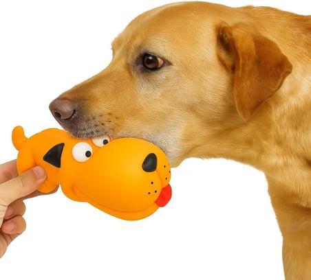 Köpek Oyuncağı – Sesli Uzun Köpek Modeli – Dayanıklı Çiğneme Oyuncağı – Köpekler İçin Sesli Plastik Oyuncak – Diş Sağlığına Destek – Küçük ve Büyük Irklar İçin Uygun