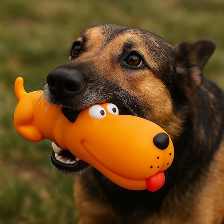 Köpek Oyuncağı – Sesli Uzun Köpek Modeli – Dayanıklı Çiğneme Oyuncağı – Köpekler İçin Sesli Plastik Oyuncak – Diş Sağlığına Destek – Küçük ve Büyük Irklar İçin Uygun