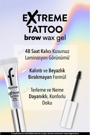 Extreme Tattoo Uzun Süre Sabitleyici Etkili Transparan Jel Kaş Wax'ı