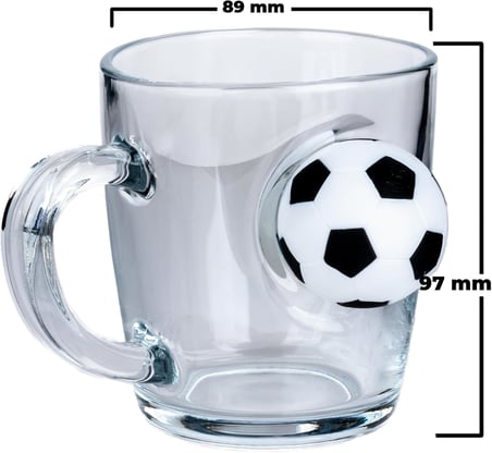 Futbol Toplu Özel Çay Kahve Bardağı Fincan Kupa 340 cc (Fincan)