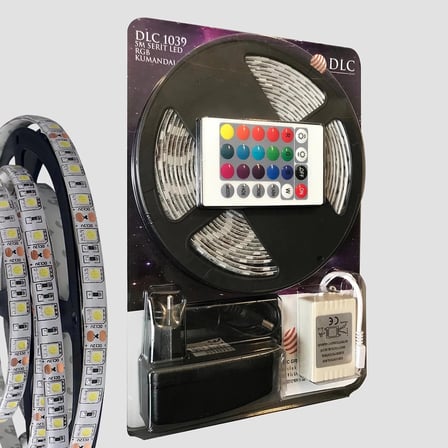 5 Metre Rgb Şerit Led Seti-iç ve Dış Mekan Silikonlu-tak Çalıştır