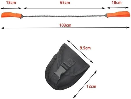Taşınabilir Zincirli Kamp Testeresi 103 cm Yüksek Kalite Kamp &amp; Outdoor Kesim Aracı + Taşıma Kılıfı