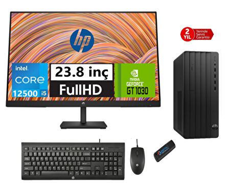 Hp 290 Pro G9 Intel Core I5 12500 32GB 256GB SSD 4GB/GT1030 23.8"monitör WINDOWS11PRO Masaüstü Blgisayar 69M9C0AT51+ZETTAUSBBELLEK
