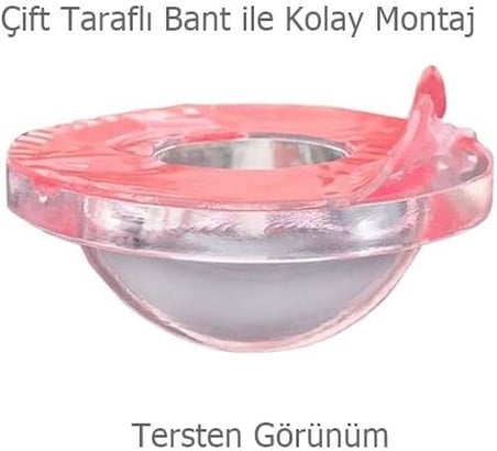 5 Adet Yapışkanlı Kapı Kolu Stoperi Silikonlu Şeffaf Duvar Tamponu
