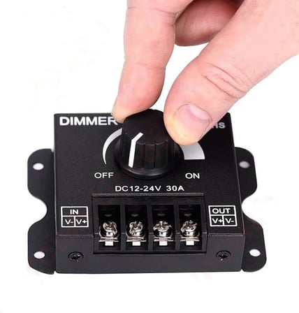 DC 12V 24V 30A Led Sürücü Dimmer 360W 720W Voltaj Ayarlı Ampul
